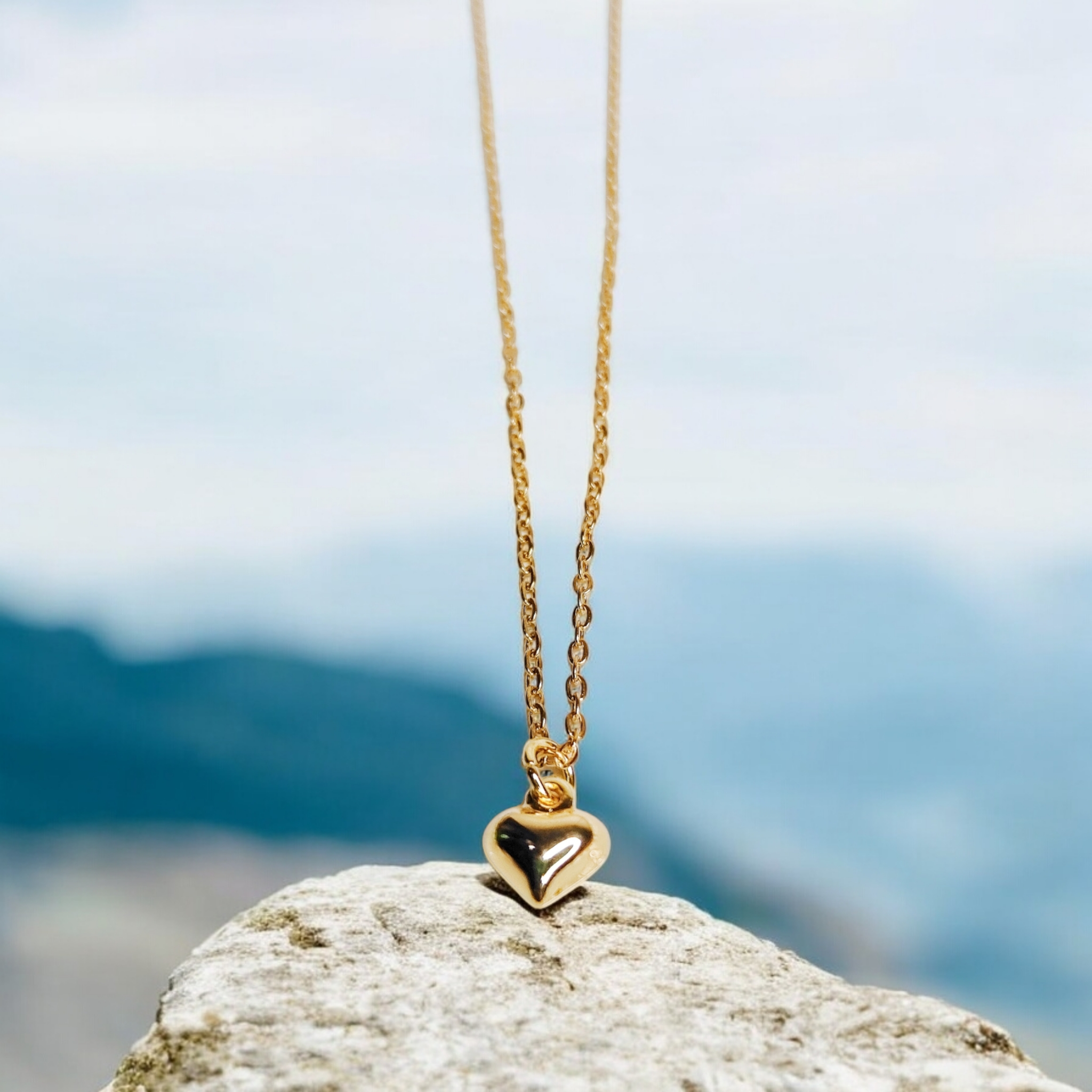 Gold Heart Pendant Necklace