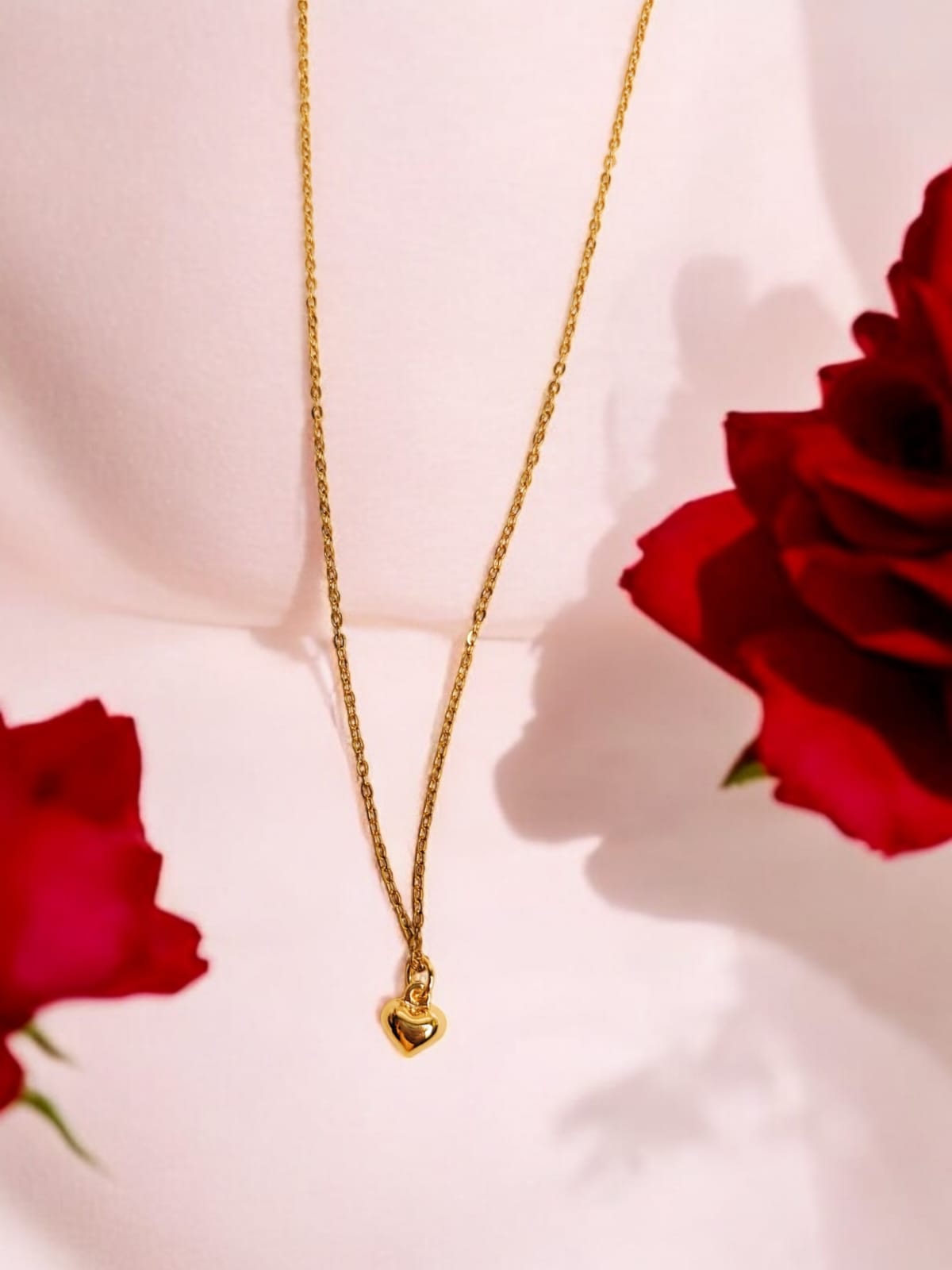 Gold Heart Pendant Necklace
