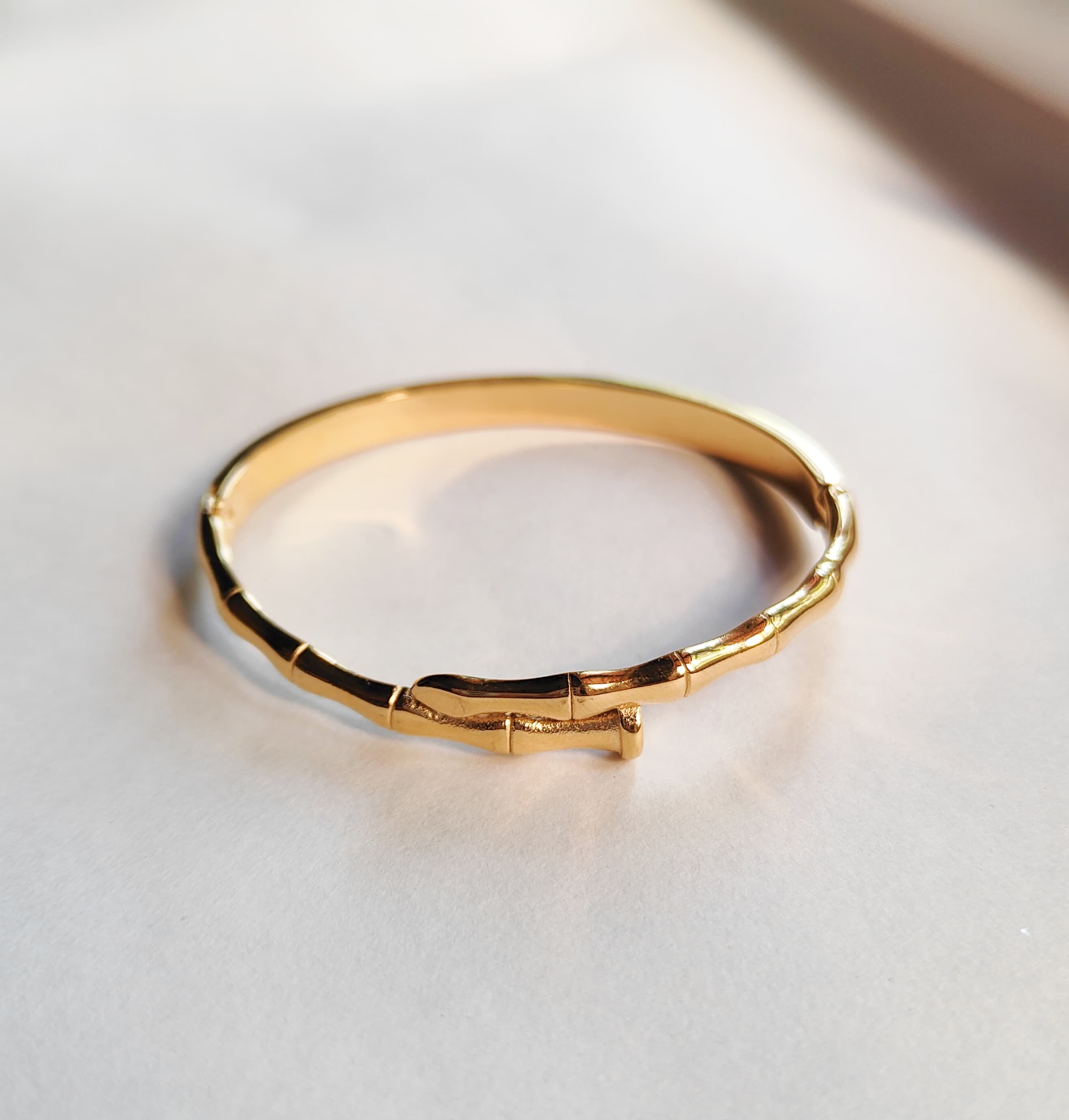 18K Gold Plated Bamboo Bracelet