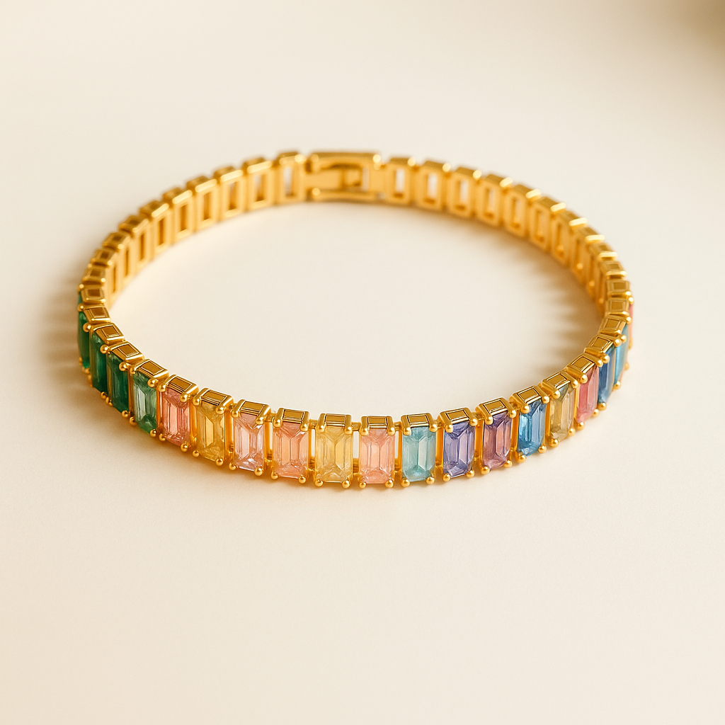 Multicolored Tennis Bracelet