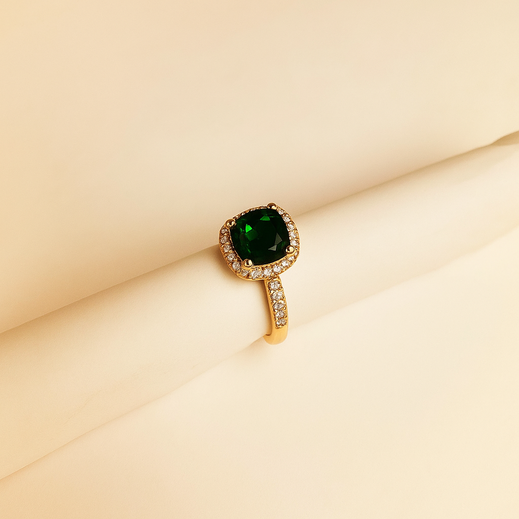 Emerald and Diamond Ring
