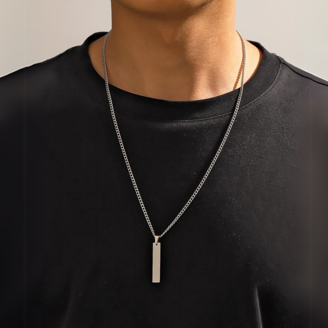 Men's Silver Pendant Necklace