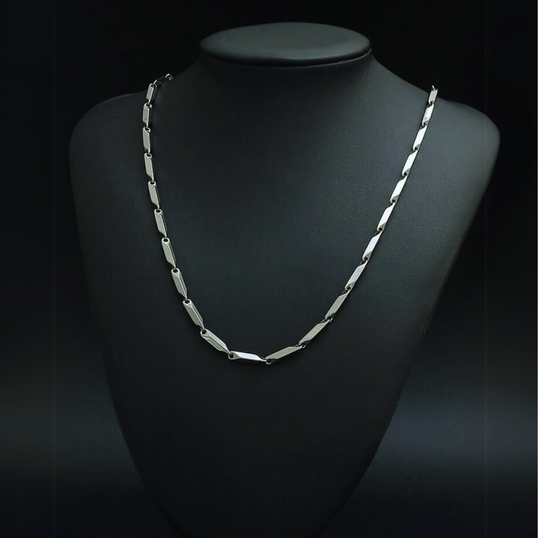 Men's Silver Rice Chain Necklace
