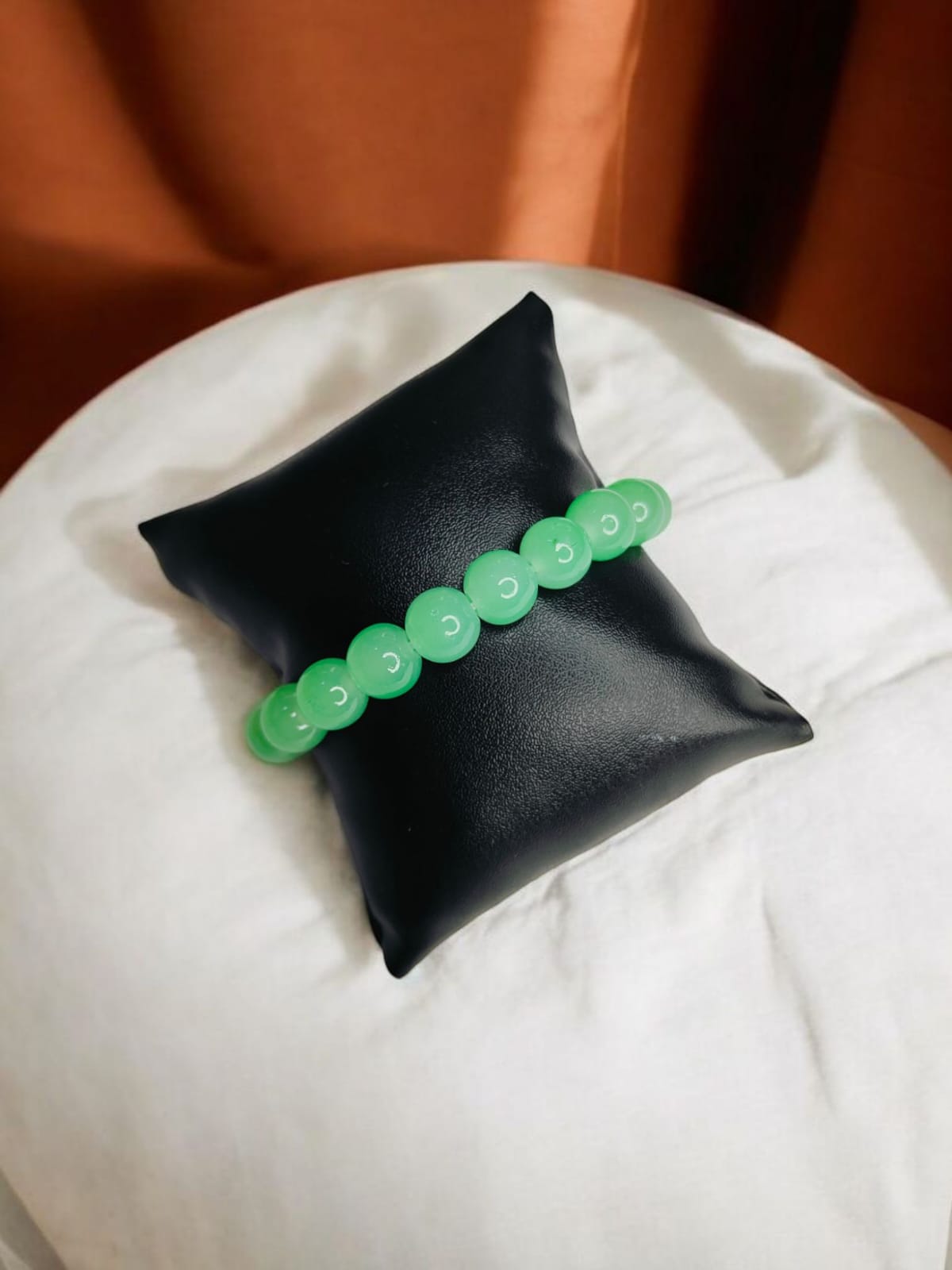 Green Jade Alike Bead Bracelet