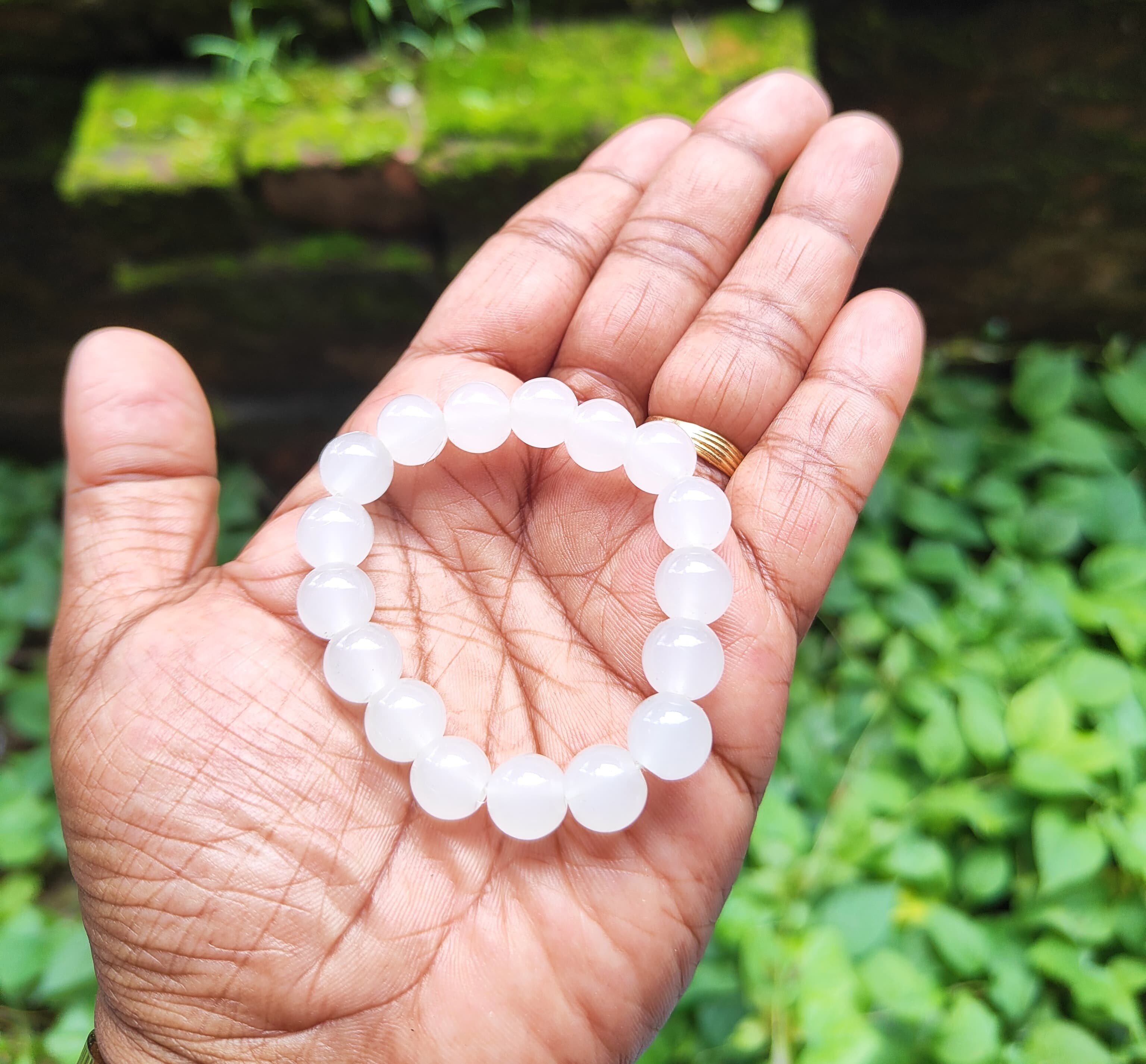 White Moonstone Natural Stone Bracelet