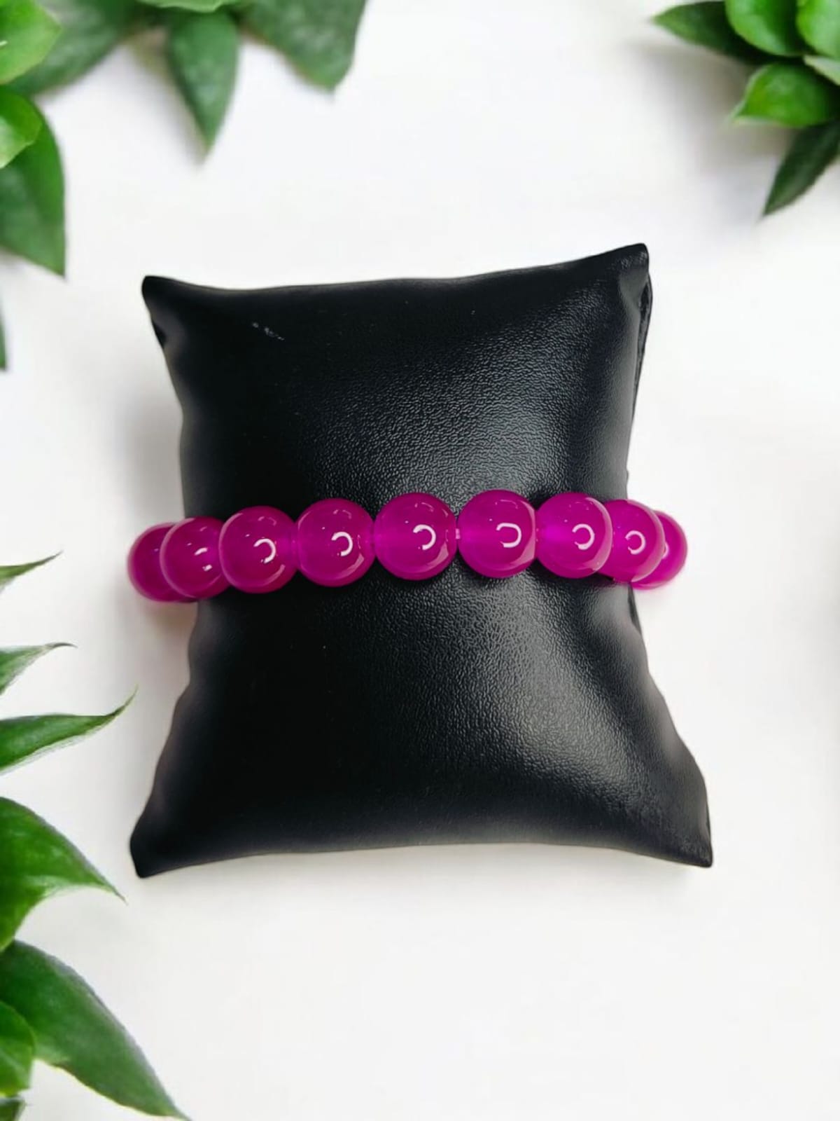 Deep Fuchsia Beaded Bracelet