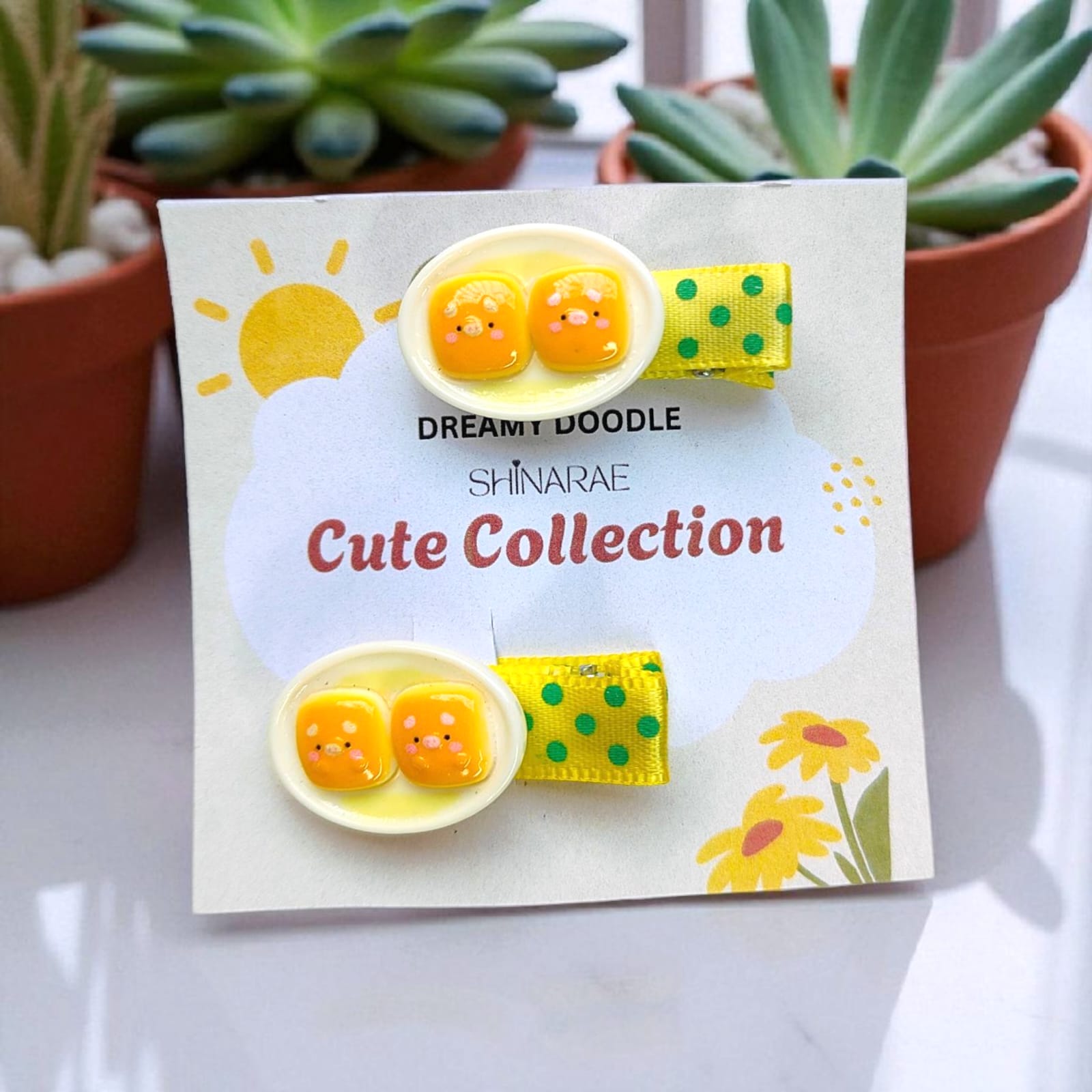 Hand-made Miniature Hair Clips  (Pack of Two Clips)