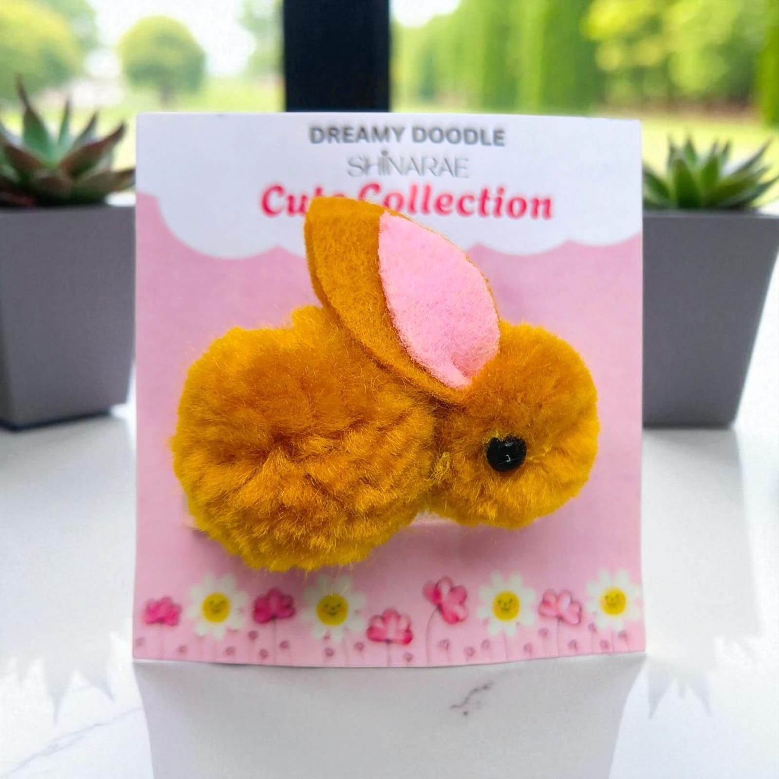 Fluffy Bunny Plush Figurine