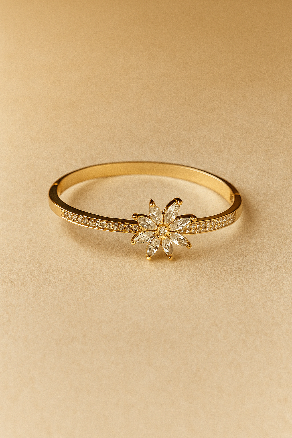 Elegant Gold Floral Baby Size (2:2) Bracelet