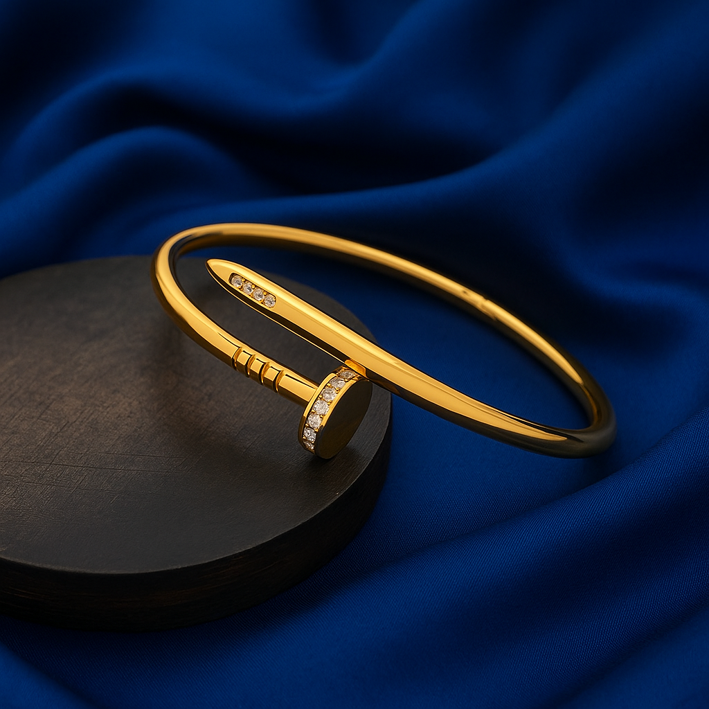 Gold Nail-Inspired Bracelet