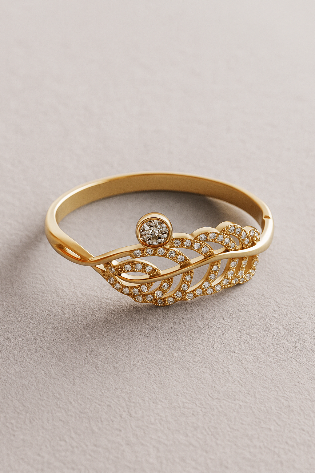 Elegant Gold Leaf Baby Size (2:2) Bracelet