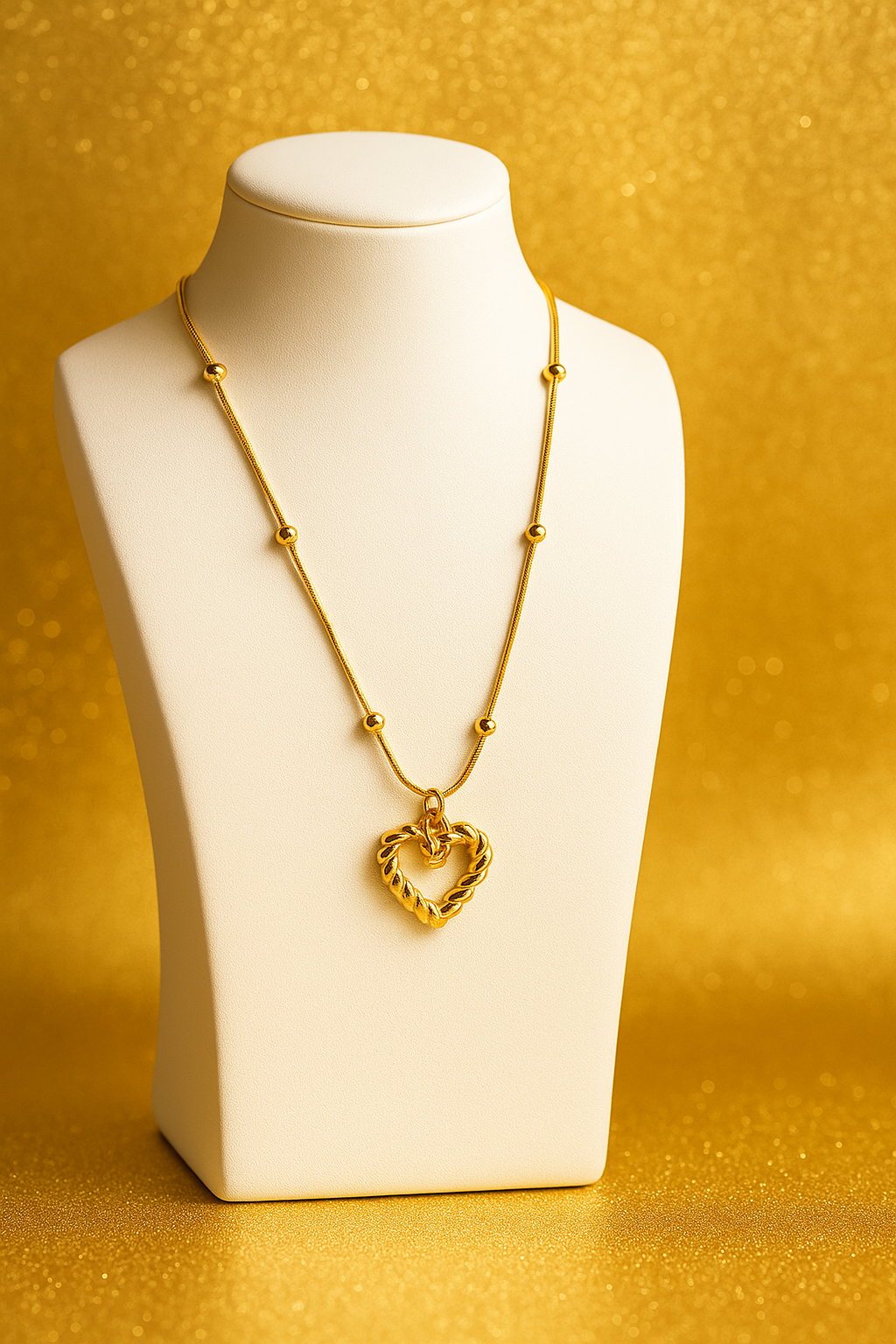 Gold Heart Pendant Necklace