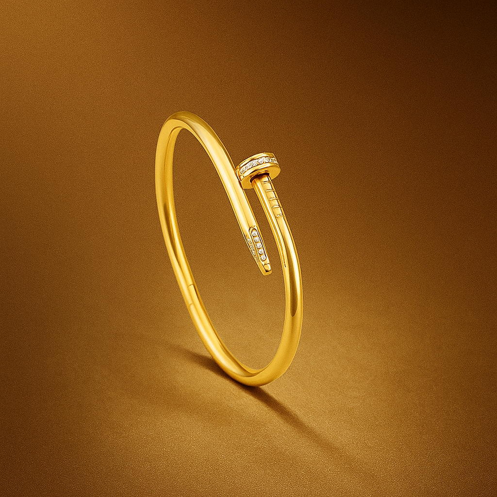Gold Nail-Inspired Bracelet