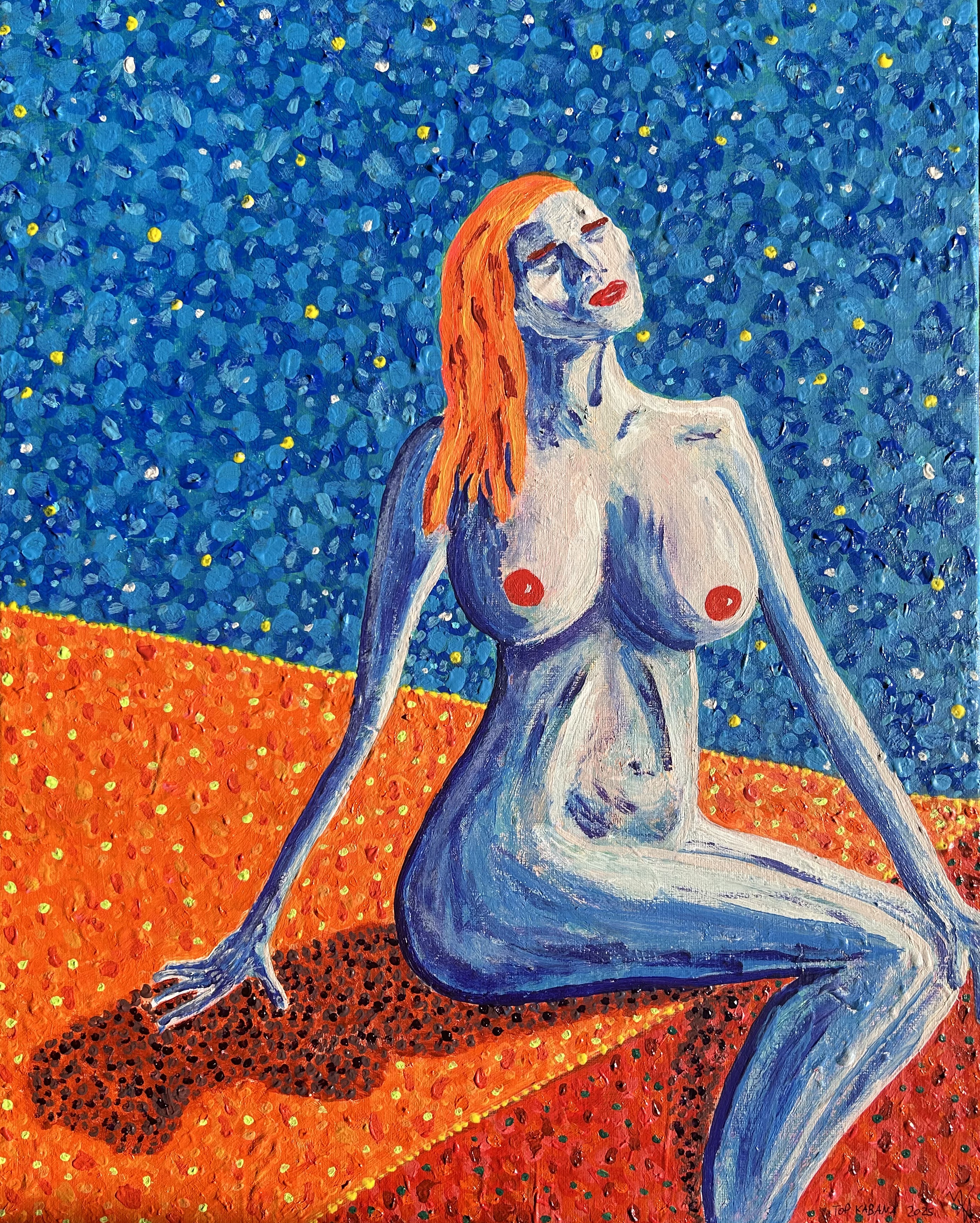 “Mujer Sentada tras el Eclipse” by Top Kabana