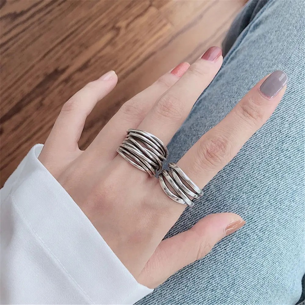 Bague en argent multiple