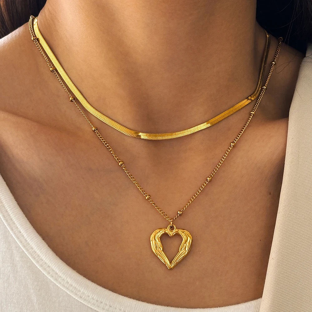 Collier en or à pendentif cœur
