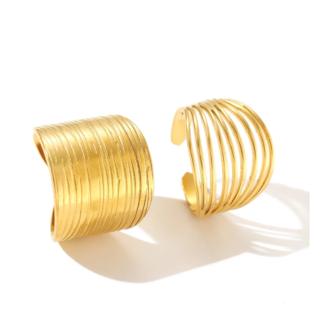 Duo de bagues en acier inoxydable