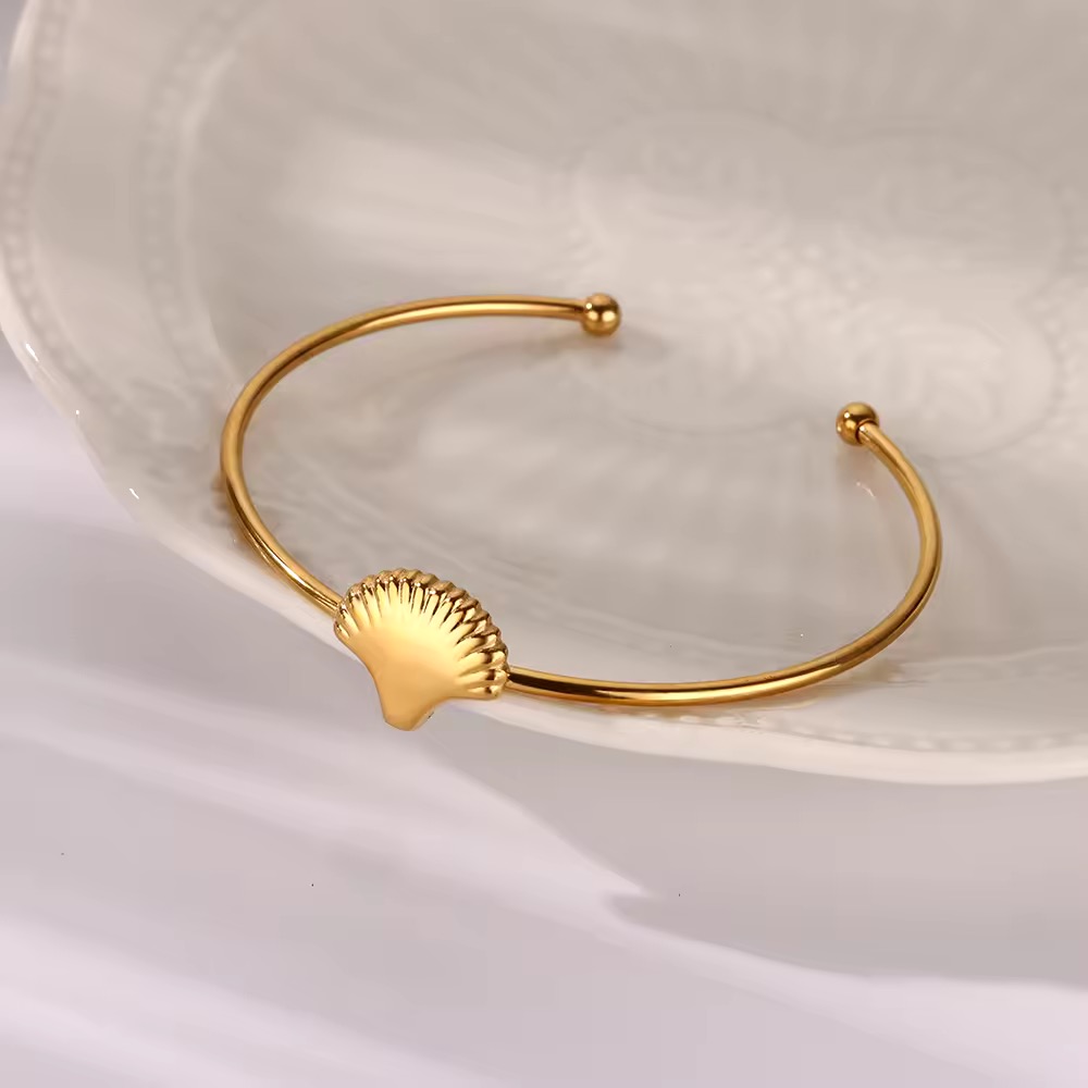 Bracelet jonc coquillage
