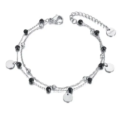 Bracelet en argent avec breloques
