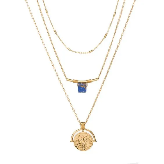 Collier superposé en or