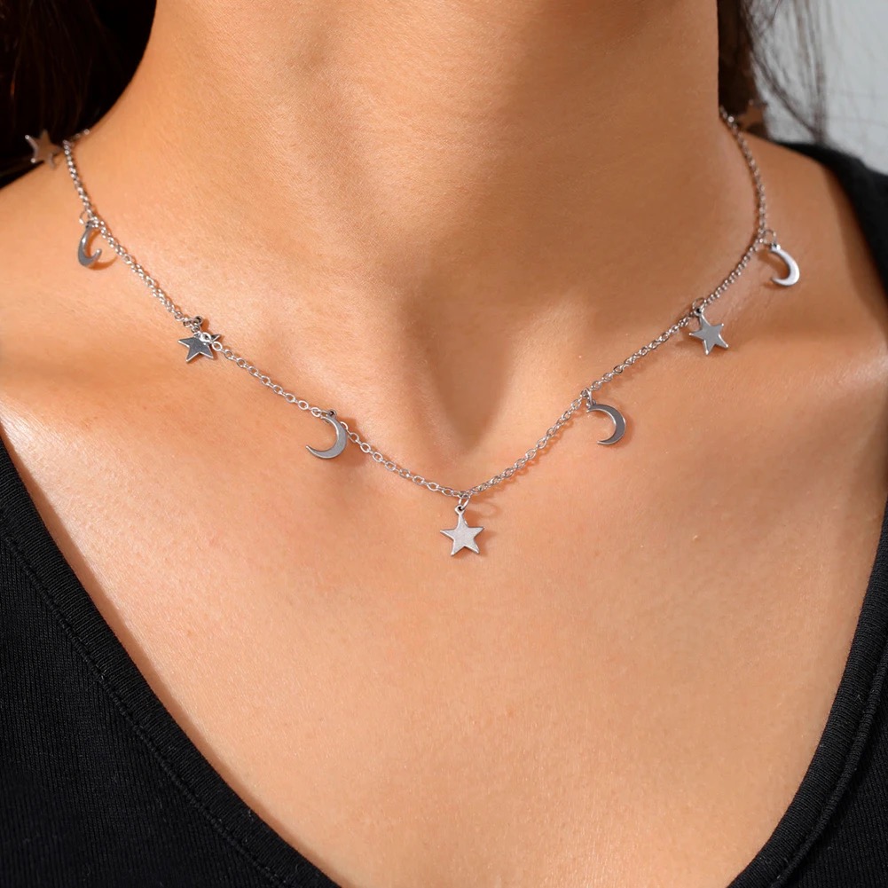 Collier étoile et lune