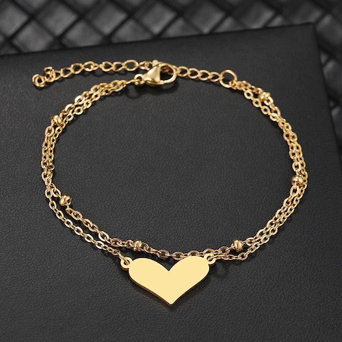 Bracelet cœur en or