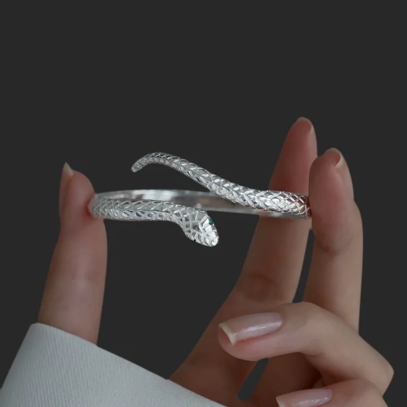 Bracelet en argent serpent