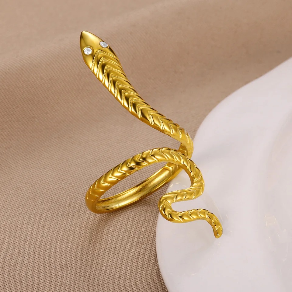 Bague Serpent Dorée