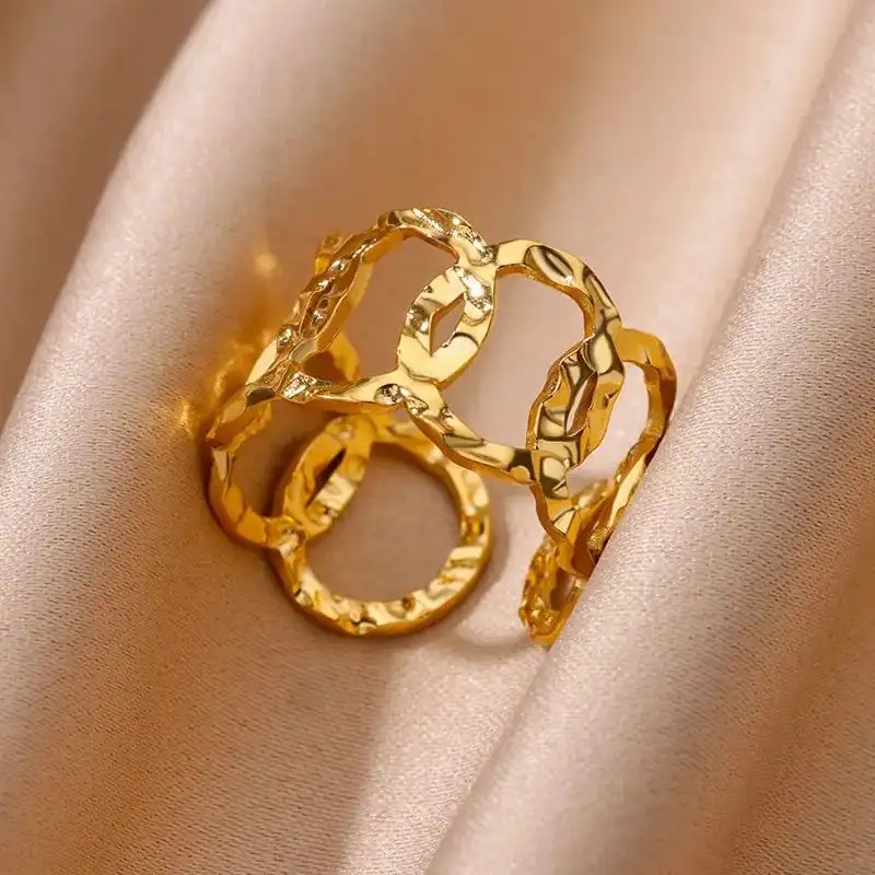 Bague en or cercles