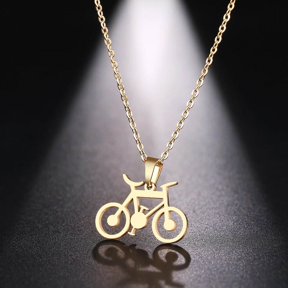 Collier vélo en or