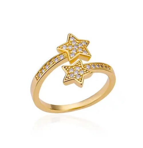 Bague étoilée en or