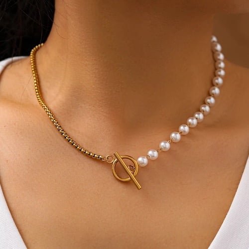 Collier perlé élégant