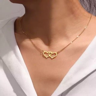 Collier Coeur Double