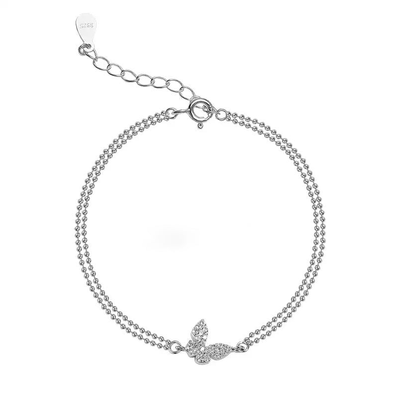 Bracelet en argent papillon