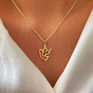 Collier pendentif colombe en or