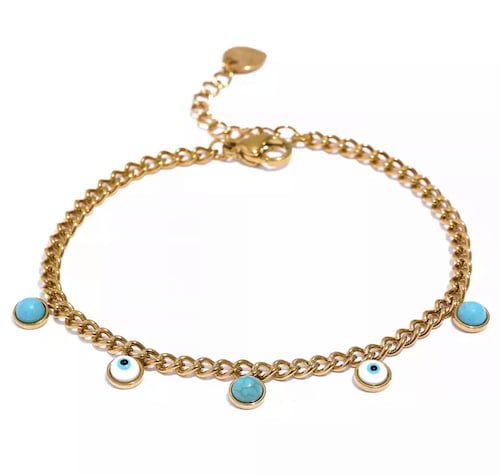 Bracelet en or et turquoise