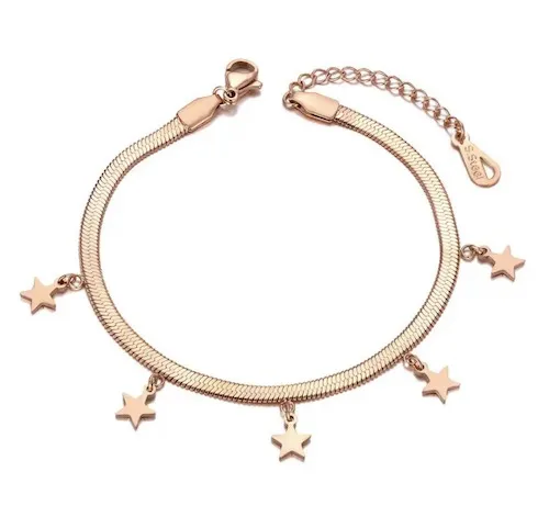 Bracelet étoilé or rose