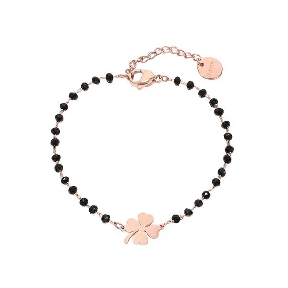 Bracelet à perles et trèfle