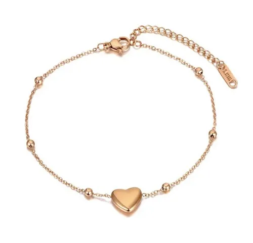 Bracelet cœur en or rose