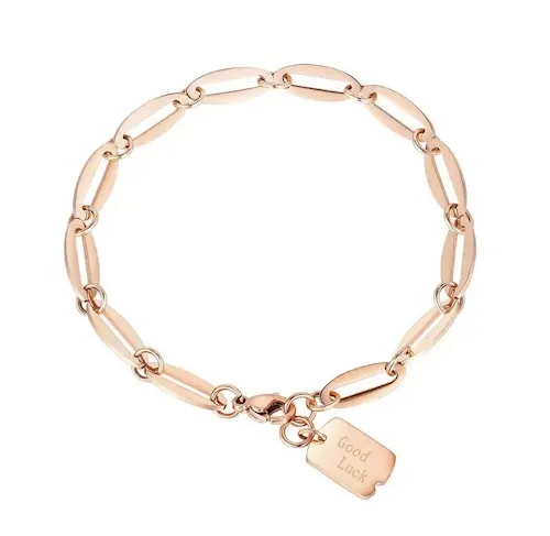 Bracelet en or rose grosse maille 