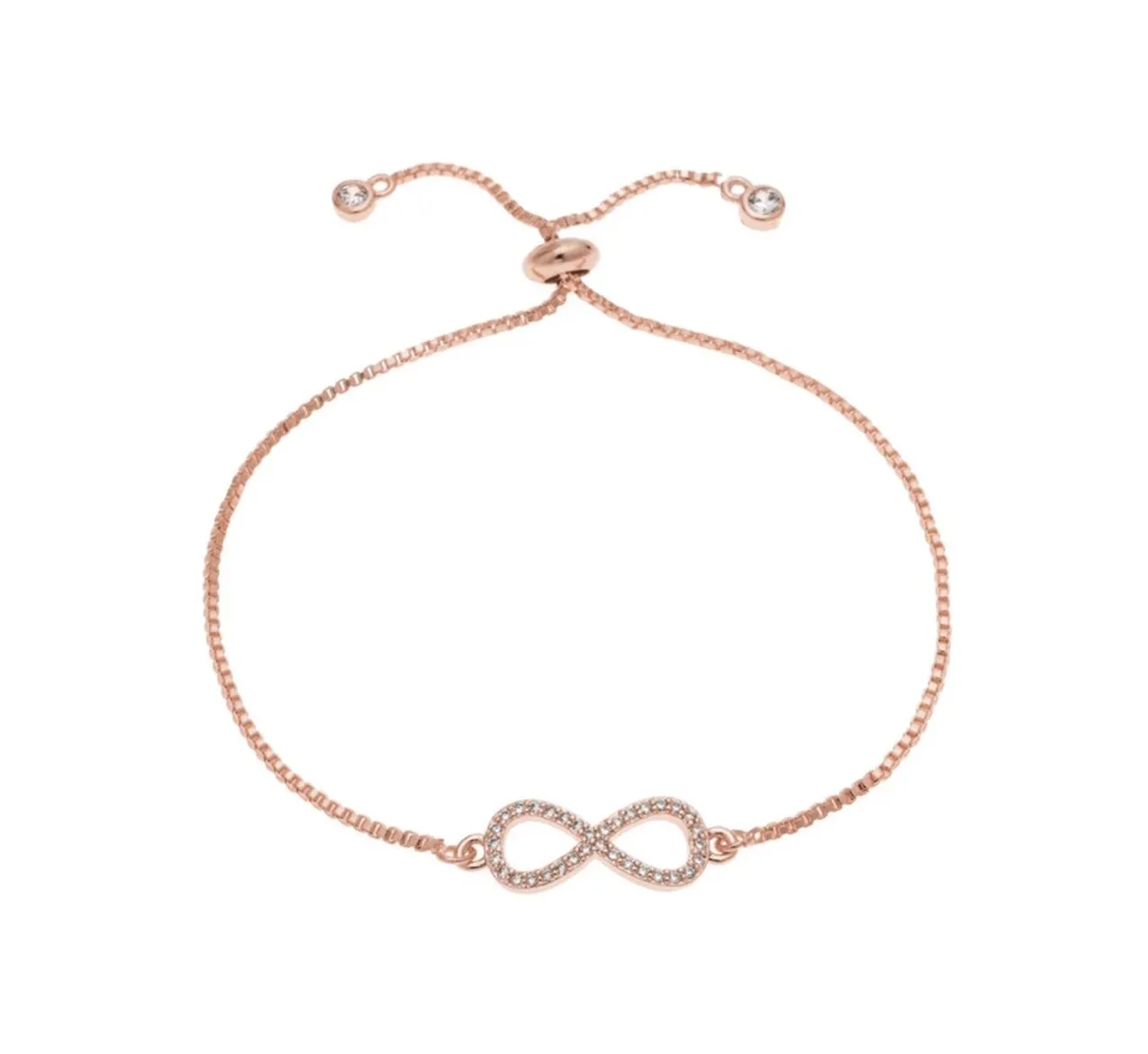 Bracelet en or rose infini