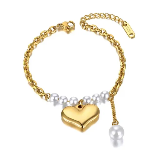Bracelet en or avec perles