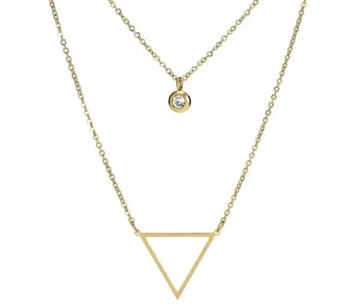 Collier à deux pendentifs