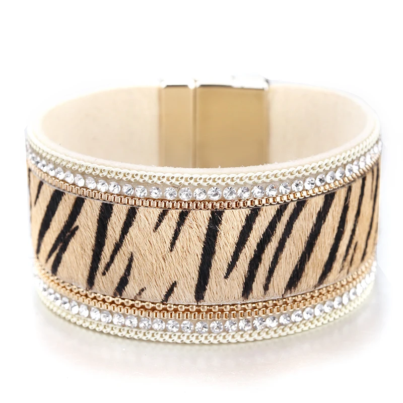 Bracelet manchette motif tigre