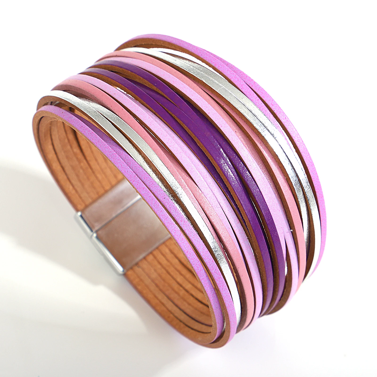 Bracelet multirangs en cuir