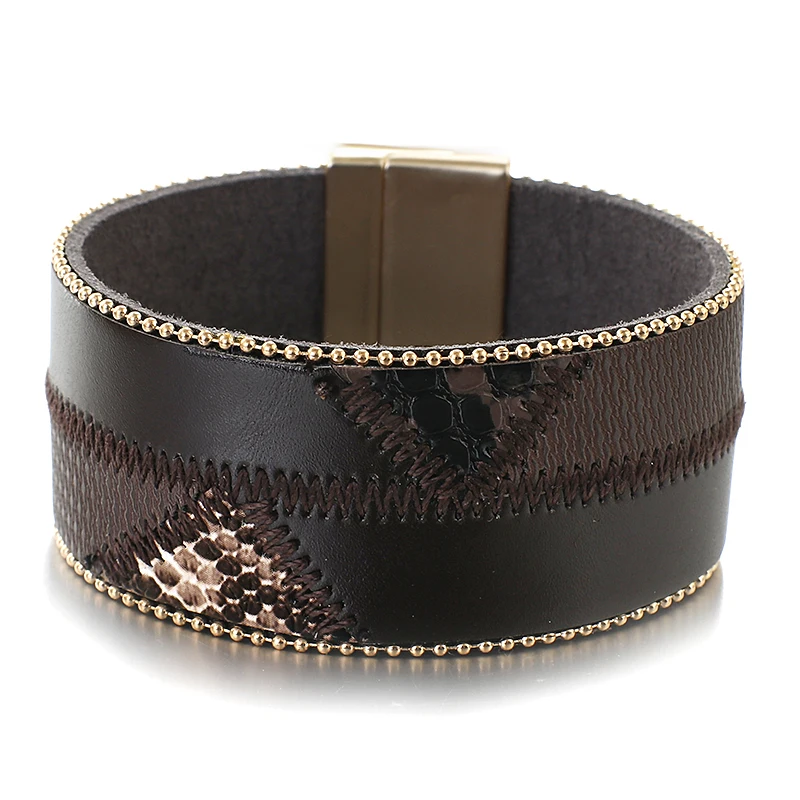 Bracelet en cuir marron