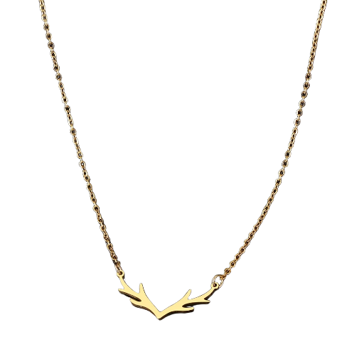 Collier pendentif cerf acier inoxydable 