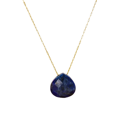 Collier en or avec pendentif lapis-lazuli