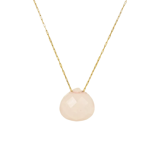 Collier avec pierre de quartz rose