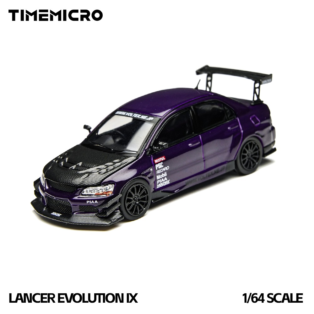 Time Micro 1:64 EVO 9 LANCER EVOLUTION IX Metal Purple Open-Top Edition 
